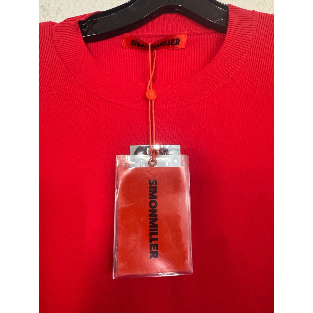 Simon Miller Women's Wallis Knit Fringe Dress Coral Red XS - Picture 13 of 13